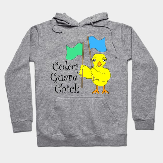 Color Guard Chick Text Hoodie by Barthol Graphics